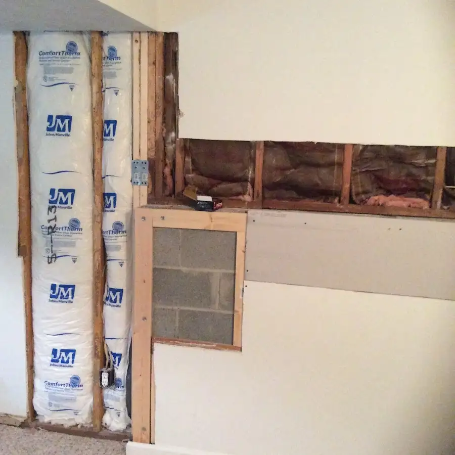 Wall insulation replacement during Structural Drying in Beacon Falls